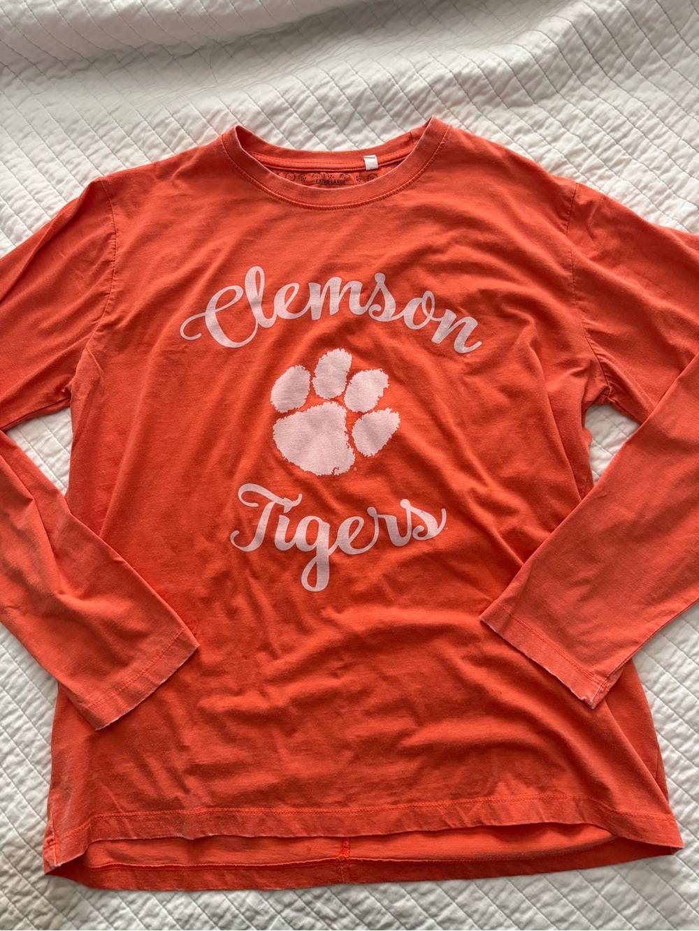 Pressbox Orange Long Sleeve Clemson Tigers Graphic Tee